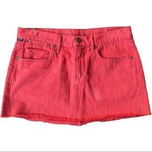 Citizens of Humanity Daria Micro Mini Denim‎ Skirt Magenta Pink Size 25